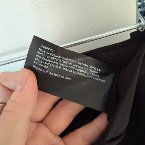 Theory Black Straight Leg Ankle Pants - Picture 5 of 5